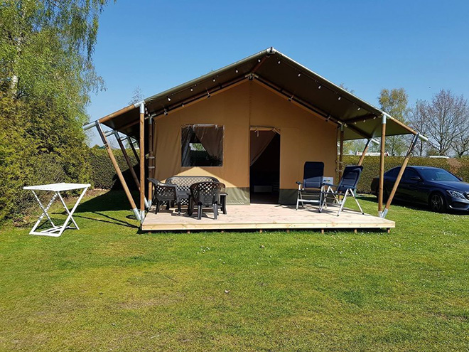 Drenthe | Safaritent voor 6 personen aan de Nederrijn | 4 of meer dagen